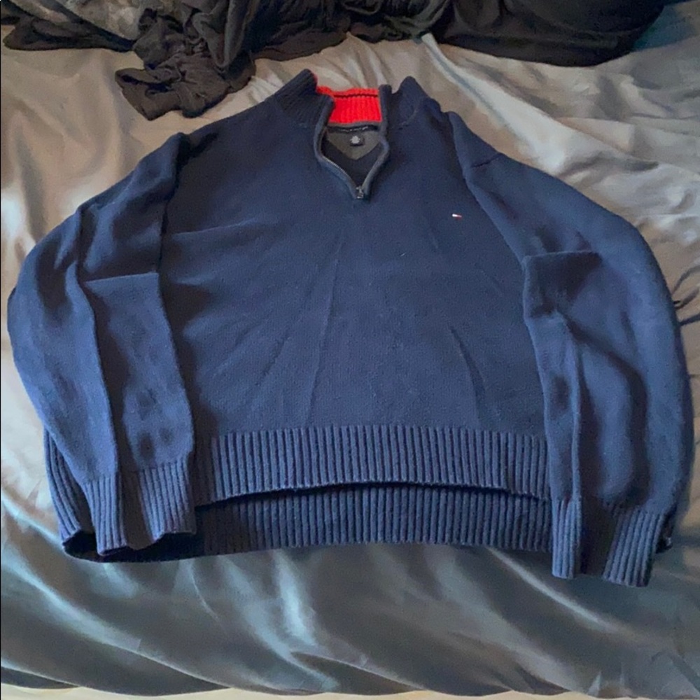 Tommy Hilfiger Mens Size Large Quarter Zip Sweater